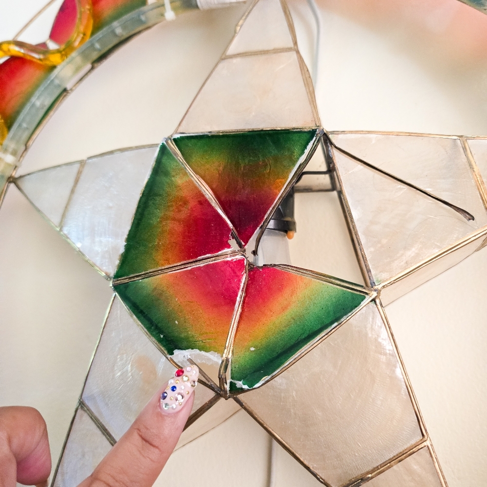 Vintage Christmas Capiz Parol Star - Picture 7 of 14